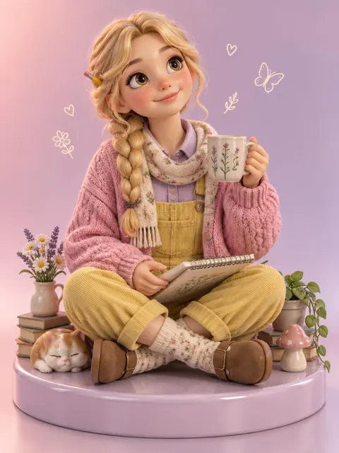 Cozy style 3D figurine example