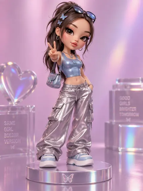 Y2K style 3D figurine example