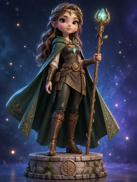 Fantasy style 3D figurine example